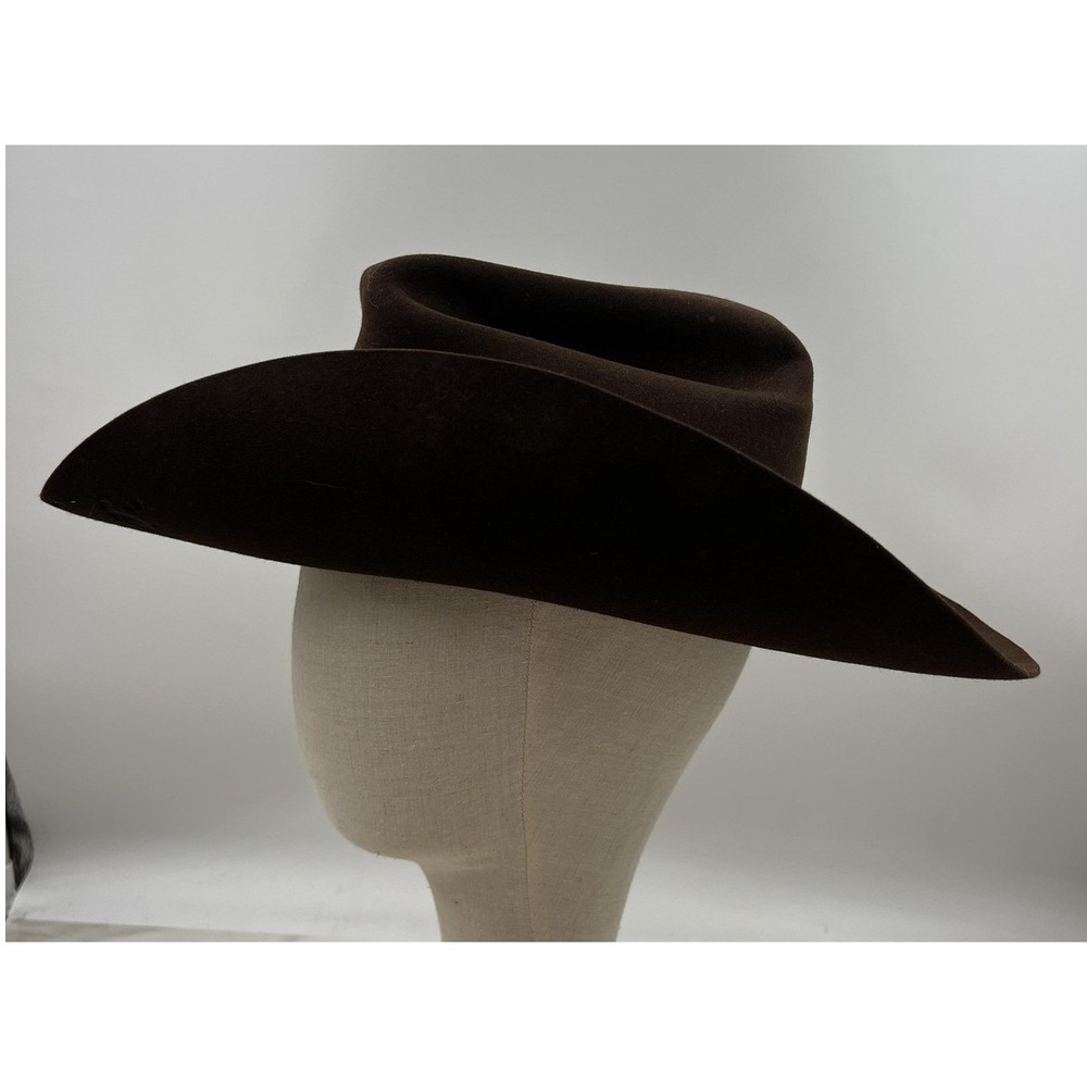 Bailey Western Cowboy Hat Men's Size 7 3/8" Brown Felt 4X Hand Creased USA